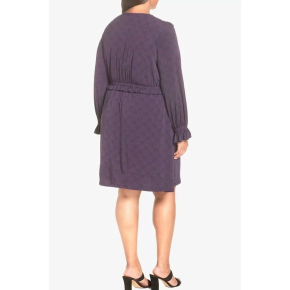 NWT MICHAEL KORS $140 Long Sleeve V-Neck Dress - Picture 3 of 7